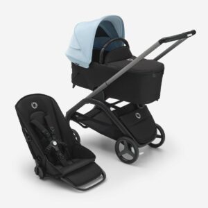 Bugaboo Dragonfly carrycot and seat pushchair Skyline blue