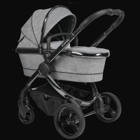 Peach Pushchair and Carrycot - Phantom Light Grey Check - Image 3