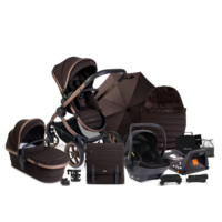 Peach 7 Pecan Pushchair and Carrycot - Car Seat Bundle