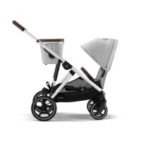 CYBEX Double Pushchair Gazelle S Lava Grey (Silver Frame) - Image 3