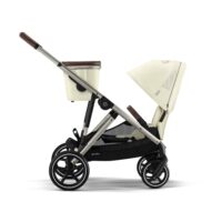 CYBEX Double Pushchair Gazelle S Seashell Beige (Taupe Frame) - Image 3