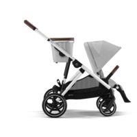 CYBEX Double Pushchair Gazelle S Lava Grey (Silver Frame)