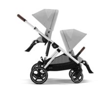 CYBEX Double Pushchair Gazelle S Lava Grey (Silver Frame) - Image 6