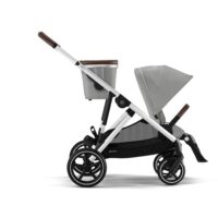 CYBEX Double Pushchair Gazelle S Stone Grey (Silver Frame)