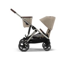 CYBEX Double Pushchair Gazelle S Almond Beige (Taupe Frame)