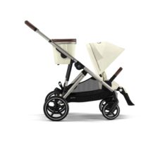 CYBEX Double Pushchair Gazelle S Seashell Beige (Taupe Frame)
