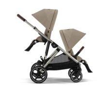 CYBEX Double Pushchair Gazelle S Almond Beige (Taupe Frame) - Image 5