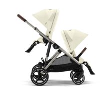 CYBEX Double Pushchair Gazelle S Seashell Beige (Taupe Frame) - Image 6