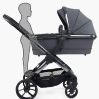 Peach 7 Dark Grey Pushchair and Carrycot - Car Seat Bundle - Image 2